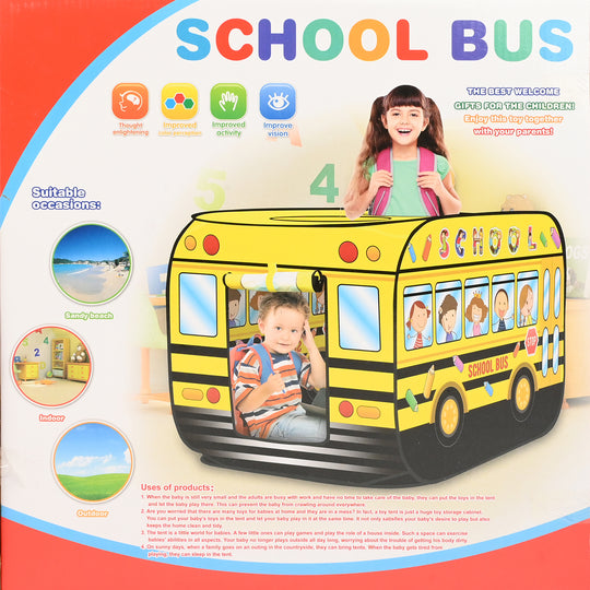 Kids' Pop-Up School Bus Play Tent