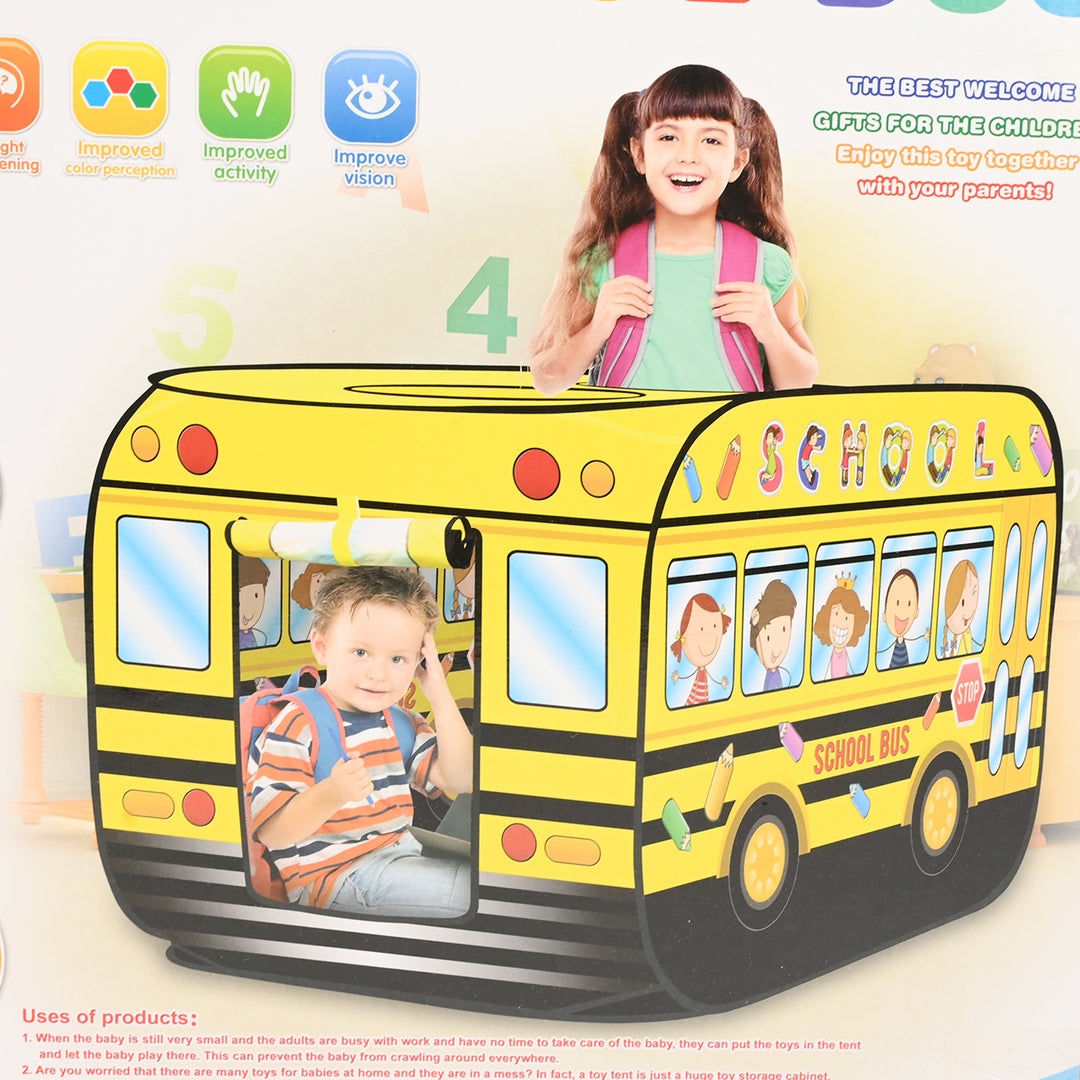 Kids' Pop-Up School Bus Play Tent