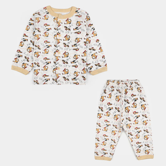 Infant Front Open Suit (Helicopter) - White/Yellow