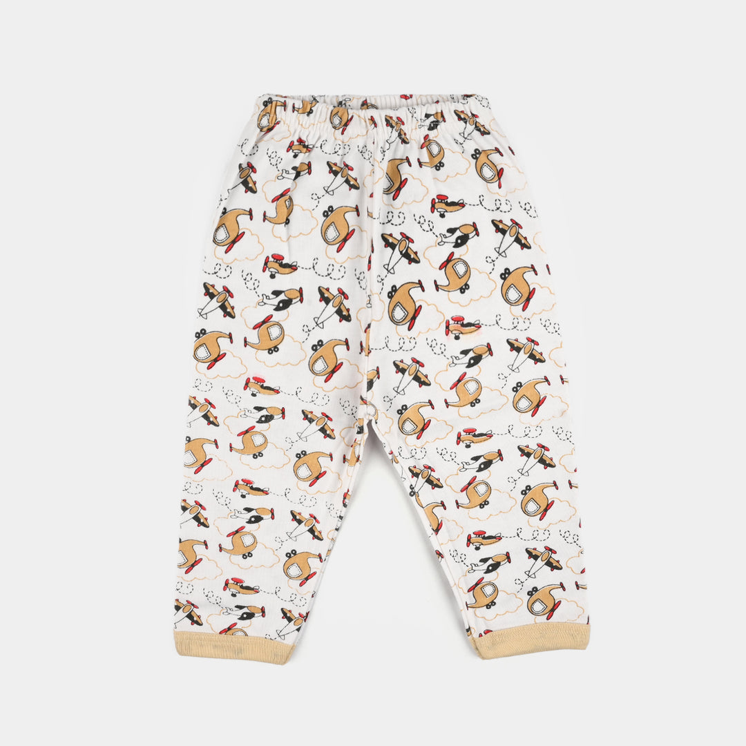 Infant Front Open Suit (Helicopter) - White/Yellow