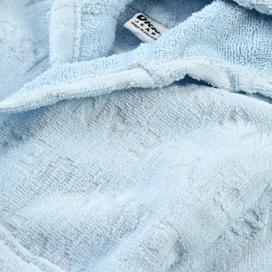 Kids Bathrobe Jacquard Blue