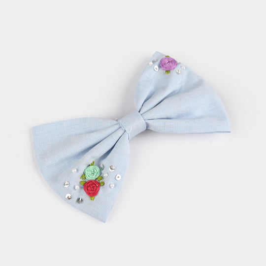Handmade Embroidered Bow Hair Pin