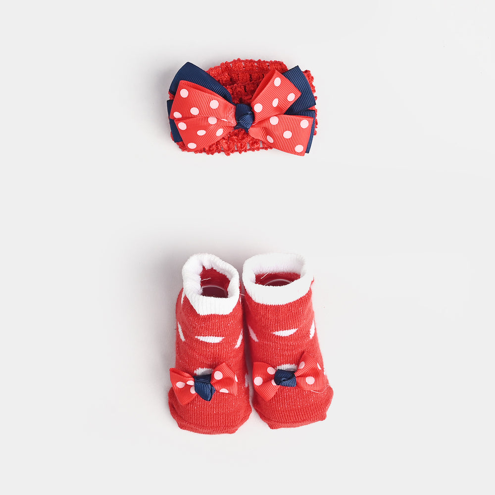 Baby Socks Booties with Headband | 3-12M