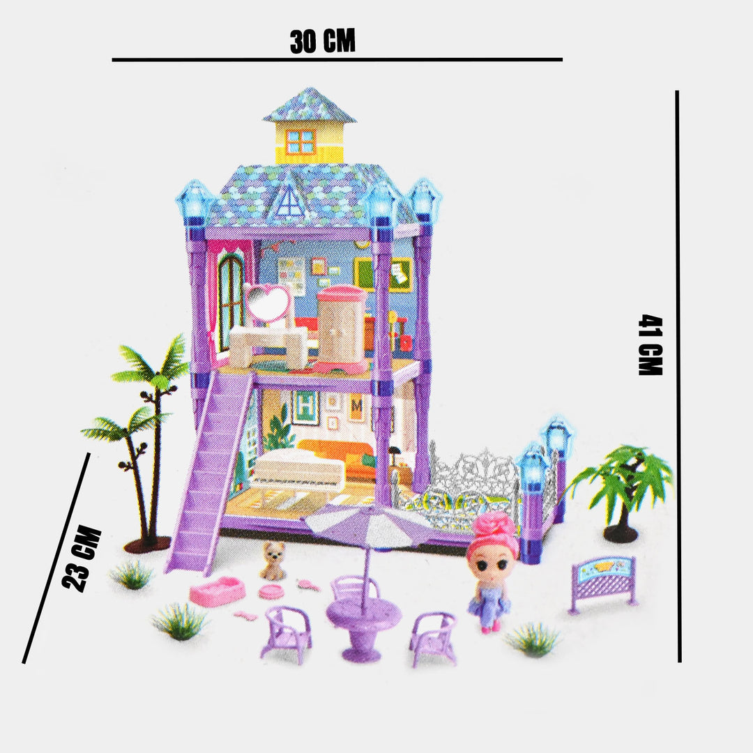 Doll House With Light For Kids