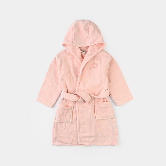 Kids Bathrobe Embroidery Pink