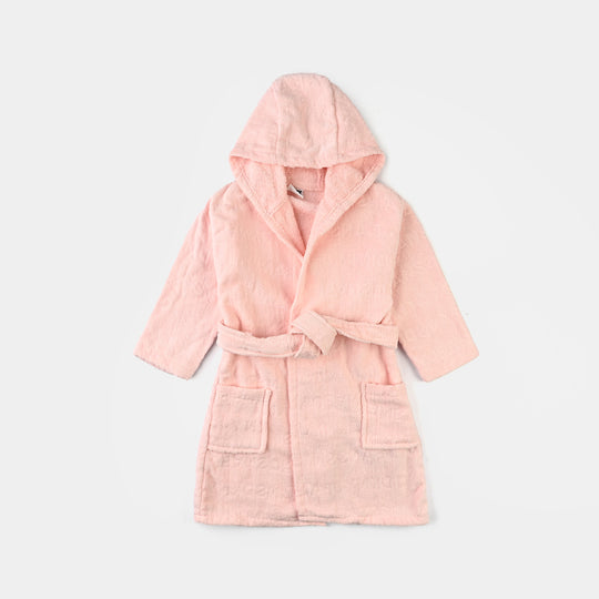 Kids Bathrobe Jacquard Pink