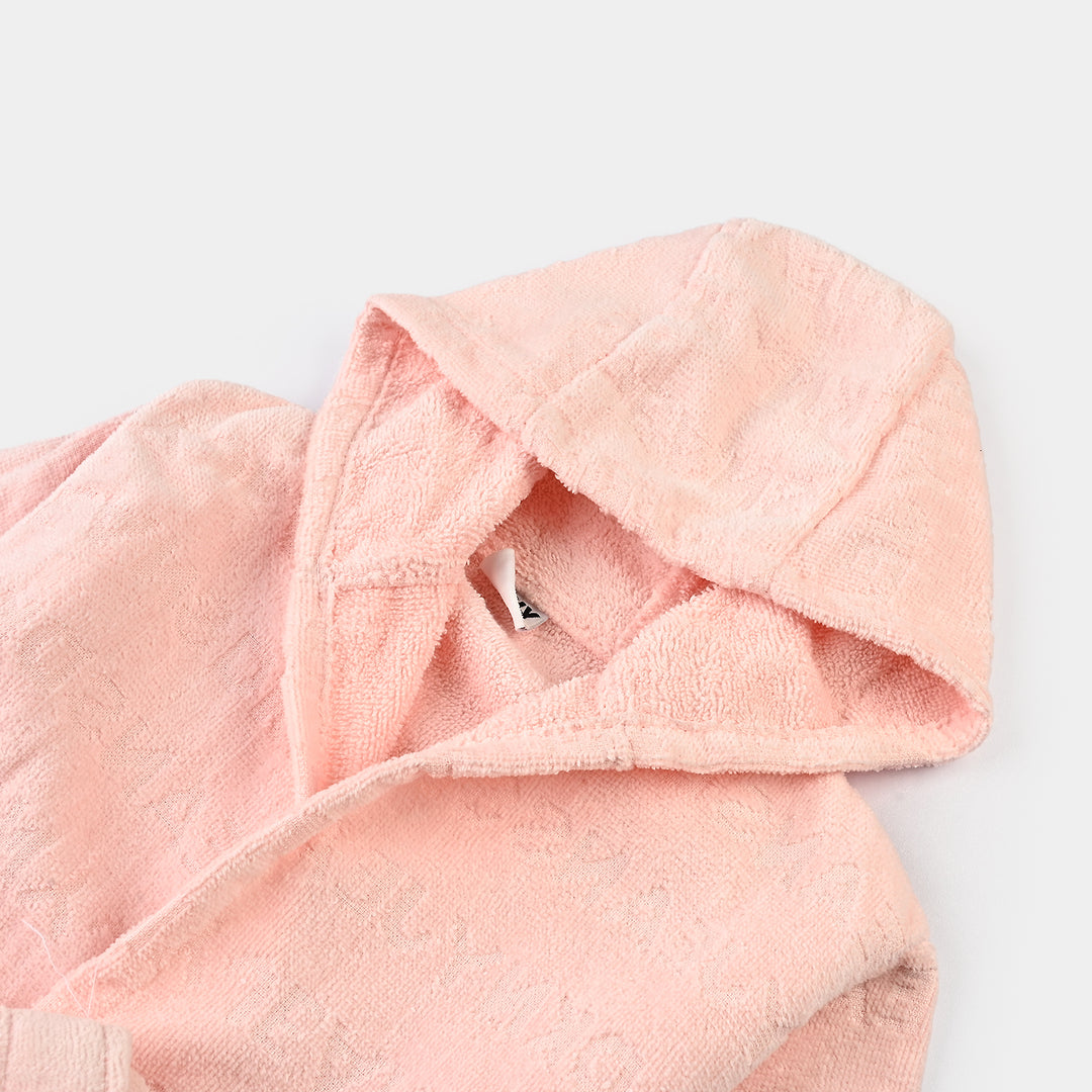 Kids Bathrobe Jacquard Pink