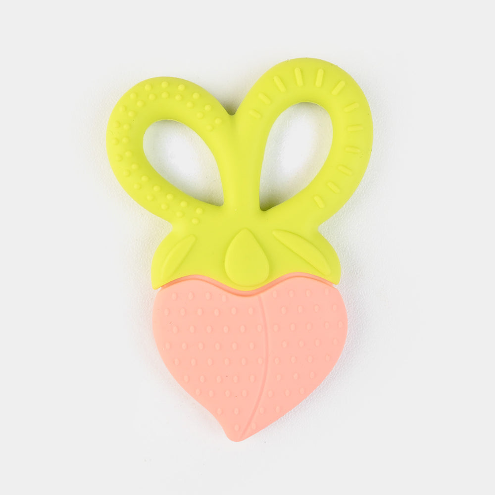 Soft Fruit Twins Color Full Silicon Teether-Strawberry