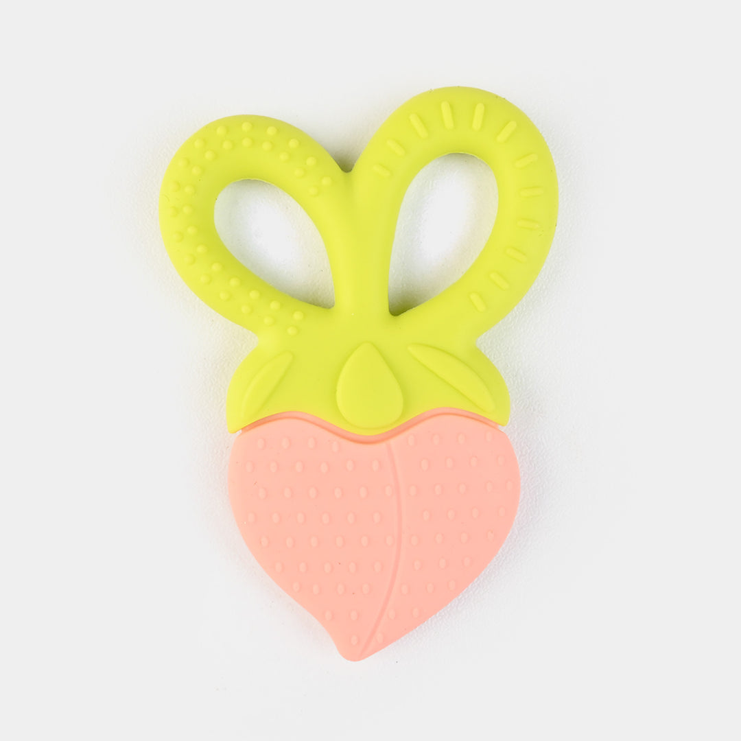 Soft Fruit Twins Color Full Silicon Teether-Strawberry