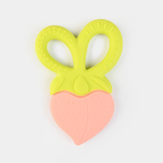 Soft Fruit Twins Color Full Silicon Teether-Strawberry