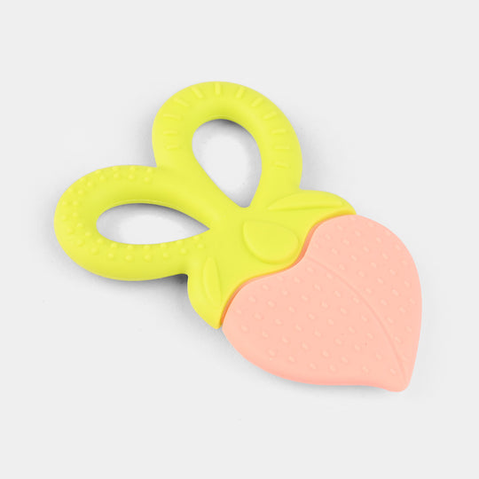 Soft Fruit Twins Color Full Silicon Teether-Strawberry