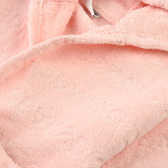 Kids Bathrobe Jacquard Pink