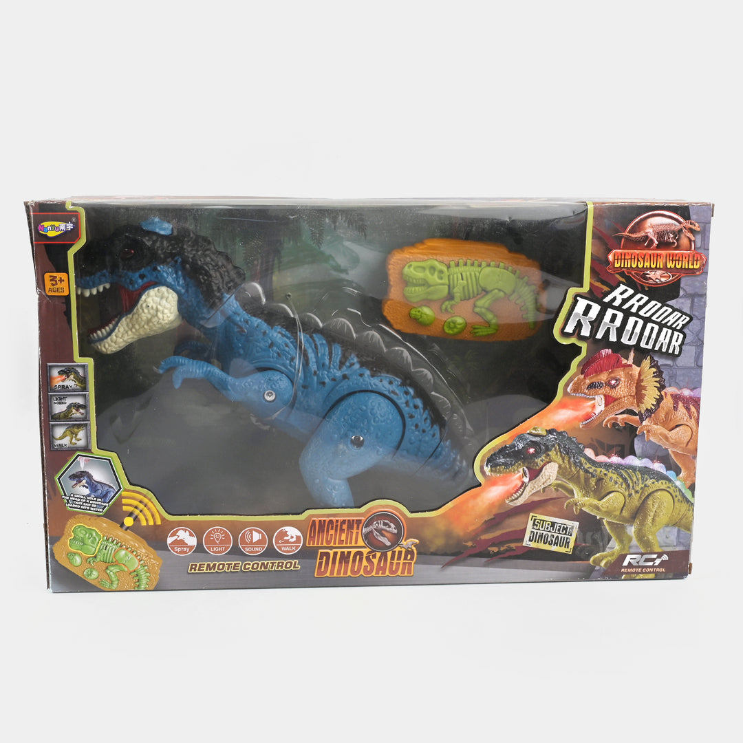 Remote Control Dinosaur Toy with Walking, Spray