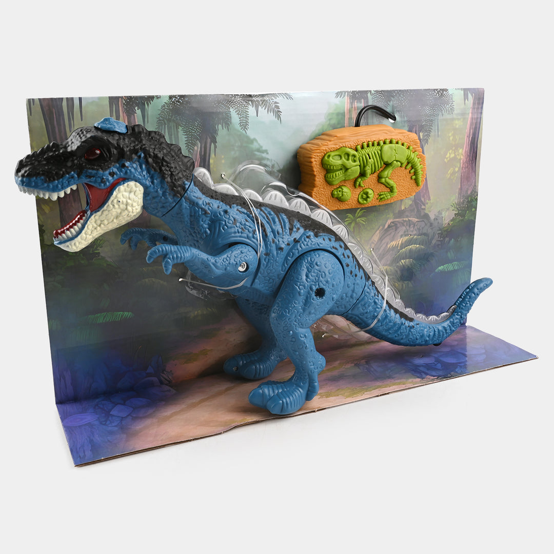 Remote Control Dinosaur Toy with Walking, Spray