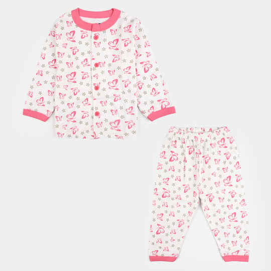 Infant Front Open Suit Butterfly Pink