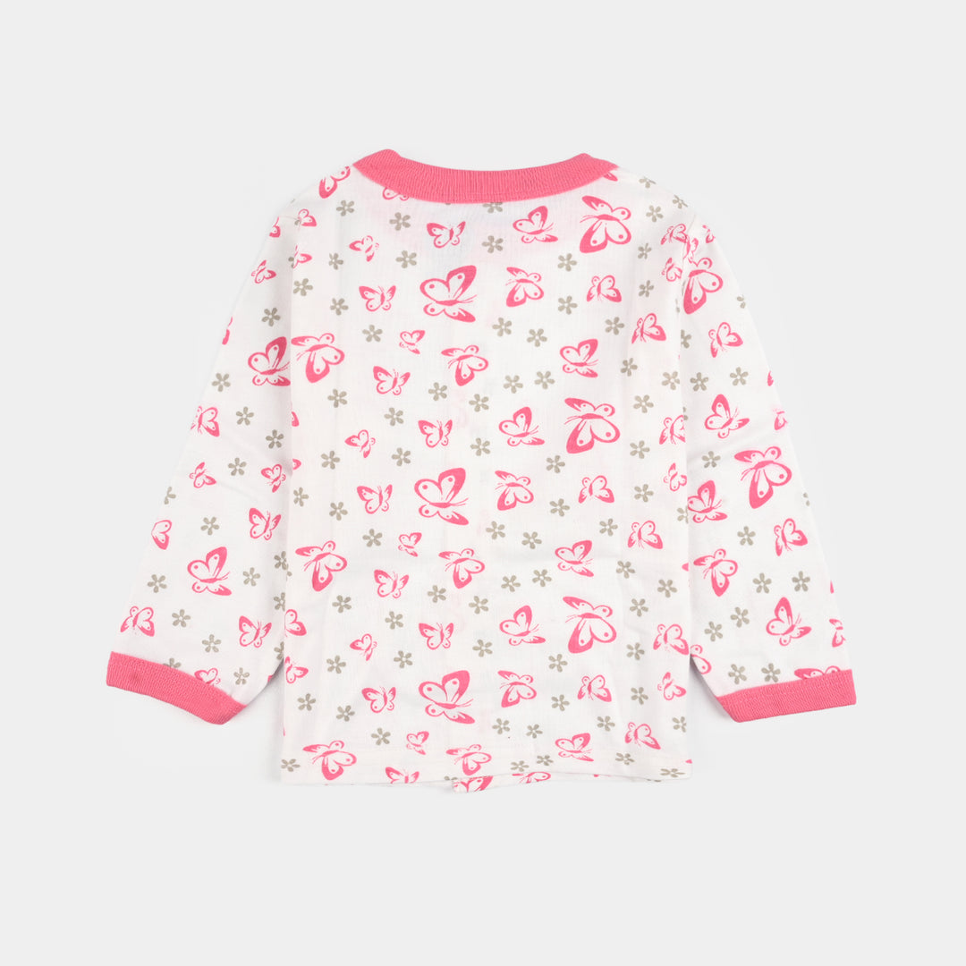 Infant Front Open Suit Butterfly Pink