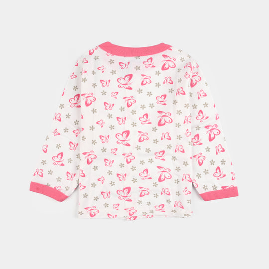 Infant Front Open Suit Butterfly Pink