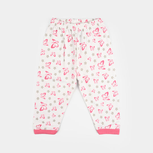 Infant Front Open Suit Butterfly Pink