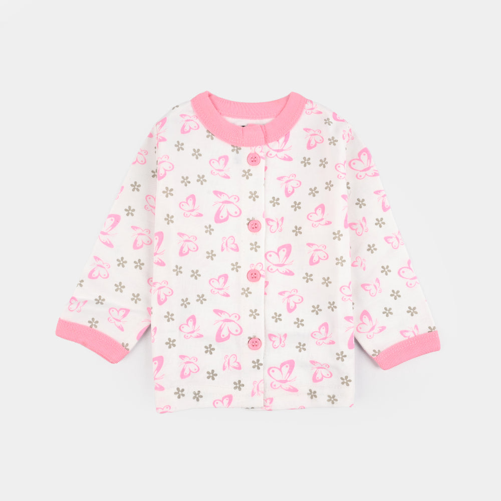 Infant Front Open Suit Butterfly L.Pink