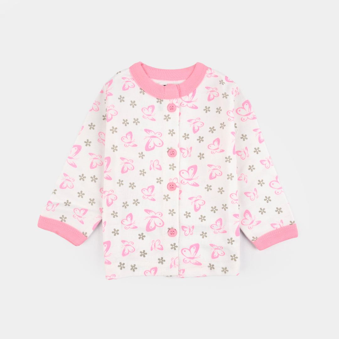 Infant Front Open Suit Butterfly L.Pink