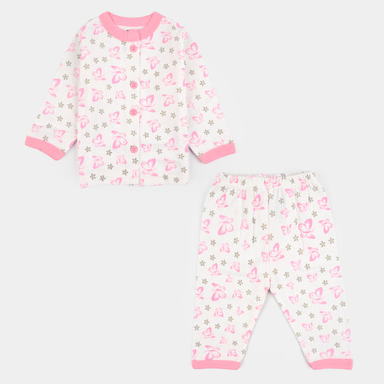 Infant Front Open Suit Butterfly L.Pink