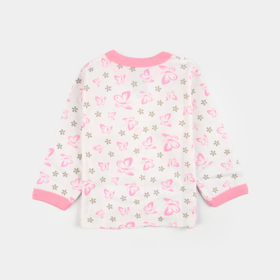 Infant Front Open Suit Butterfly L.Pink