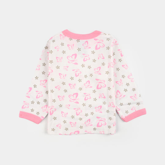 Infant Front Open Suit Butterfly L.Pink