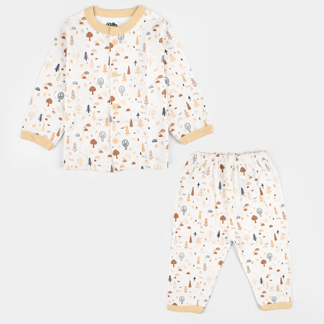 Infant Front Open Suit (Tree Bleached) - Sand
