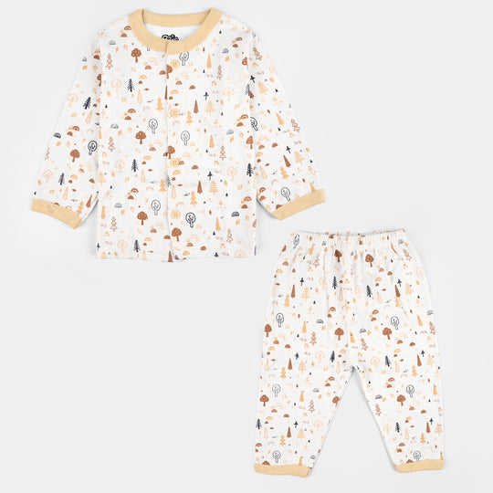 Infant Front Open Suit (Tree Bleached) - Sand