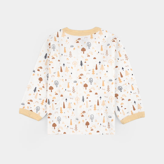 Infant Front Open Suit (Tree Bleached) - Sand