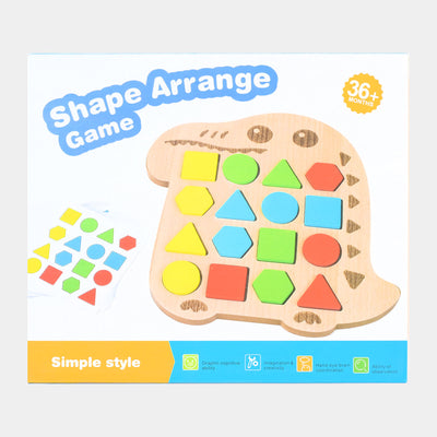 Wooden Shape Arrange Game For Kids