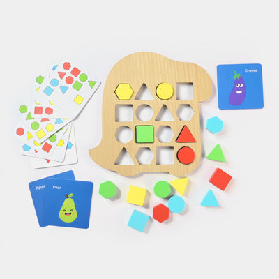 Wooden Shape Arrange Game For Kids