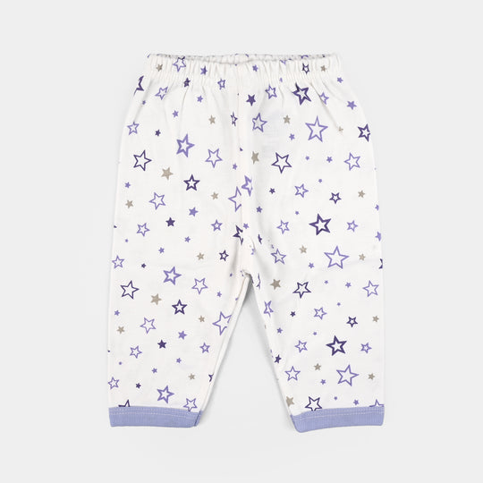 Infant Front Open Suit (Star) - White/Blue