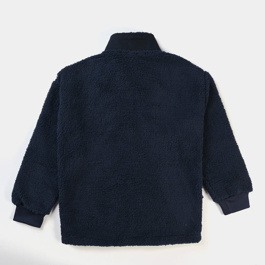 Teens Boys Sherpa Jacket Play-NAVY