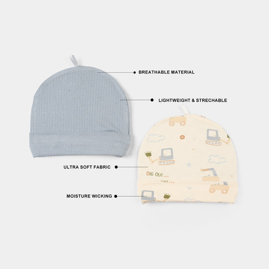 Infant Boys Bamboo Viscose Caps Set (Rider)