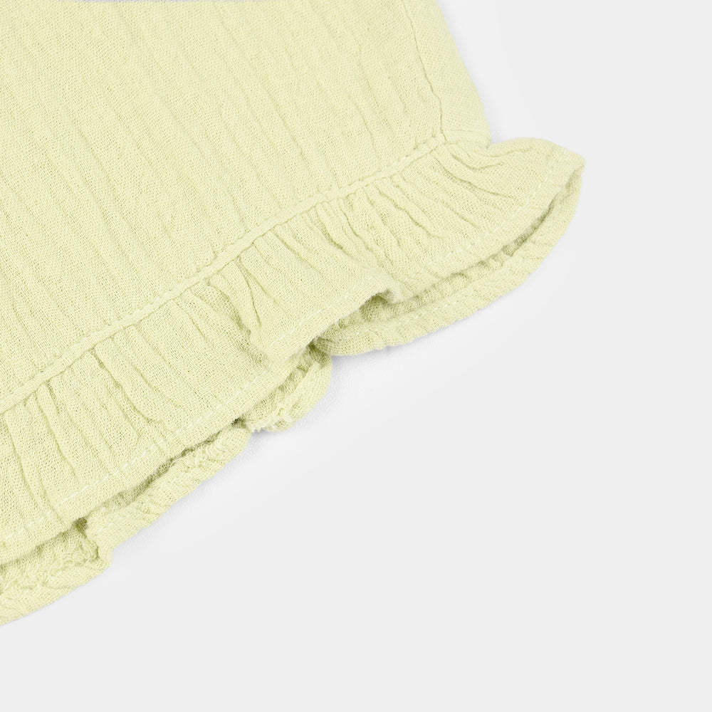 Girls Gauze Shorts (Frill) - Yellow