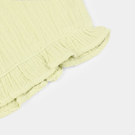 Girls Gauze Shorts (Frill) - Yellow