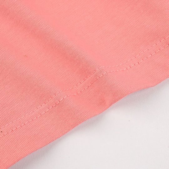 Infant Girls Jersey/Terry T-Shirt (Moms Fav Girl) - Peach