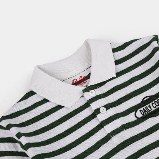 Boys Cotton PK Polo (Daily Core) - White