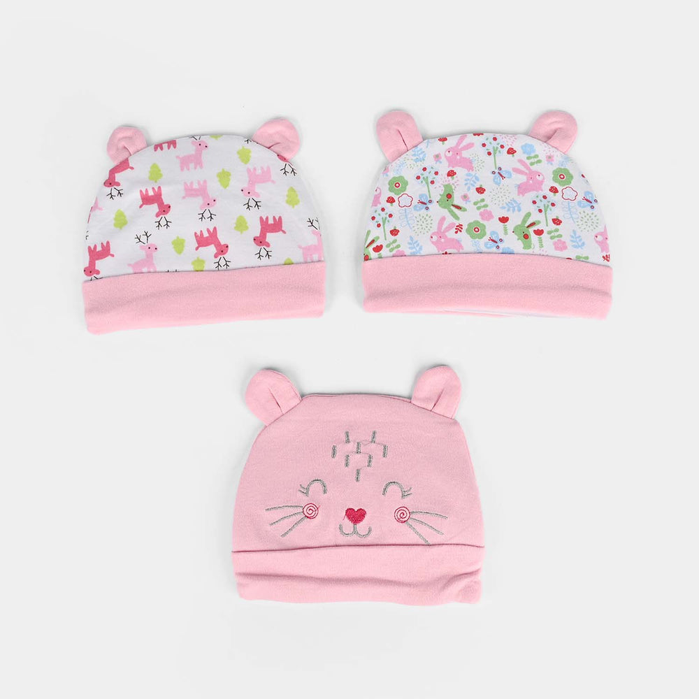 Infant Cotton Cap  – Pack of 3