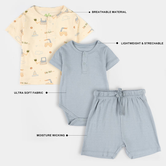 Infant Boys Bamboo Viscose 3-Piece Set