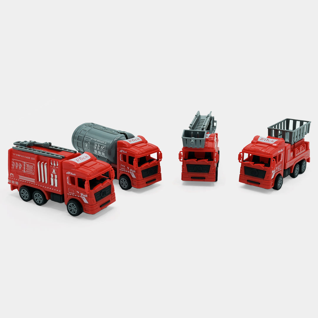 Pull Back Fire Rescue Truck For Kids