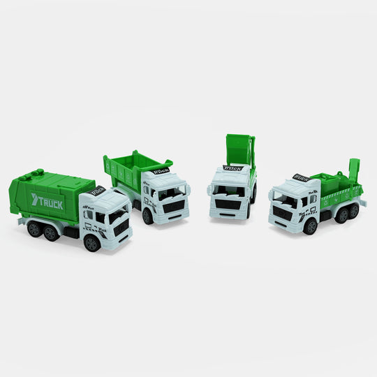 Pull Back City Truck Toy Play Set For Kids