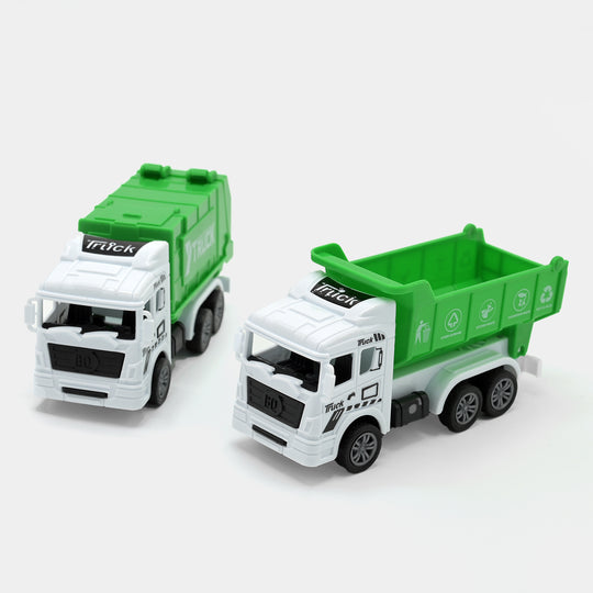 Pull Back City Truck Toy Play Set For Kids