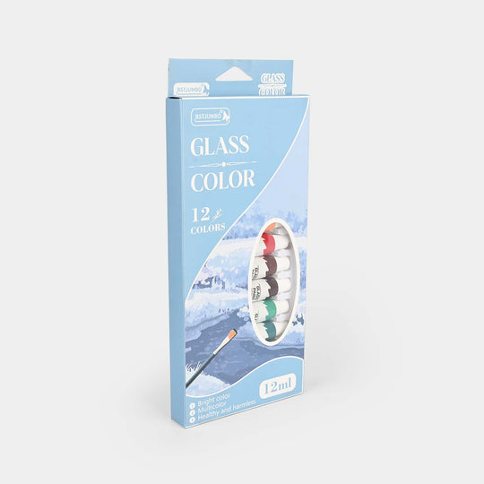 Glass Color Paint Tube 12Pcs