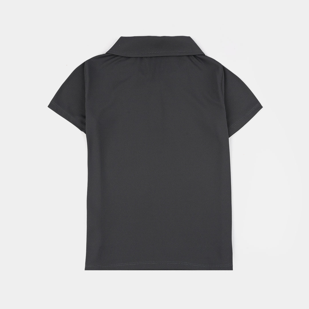 Teens Boys Polyester yarn dyed Polo (Next Move) - Black