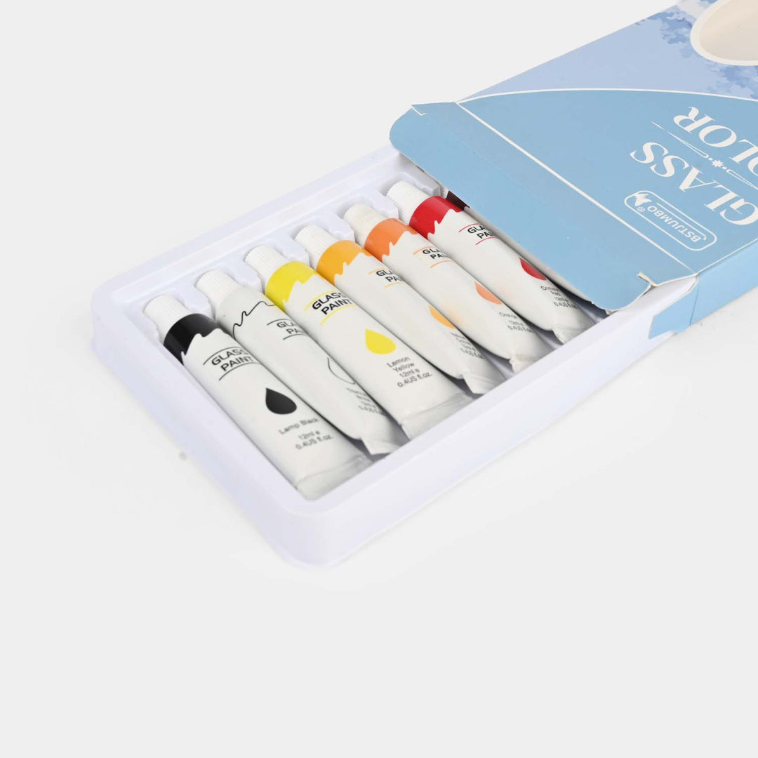 Glass Color Paint Tube 12Pcs
