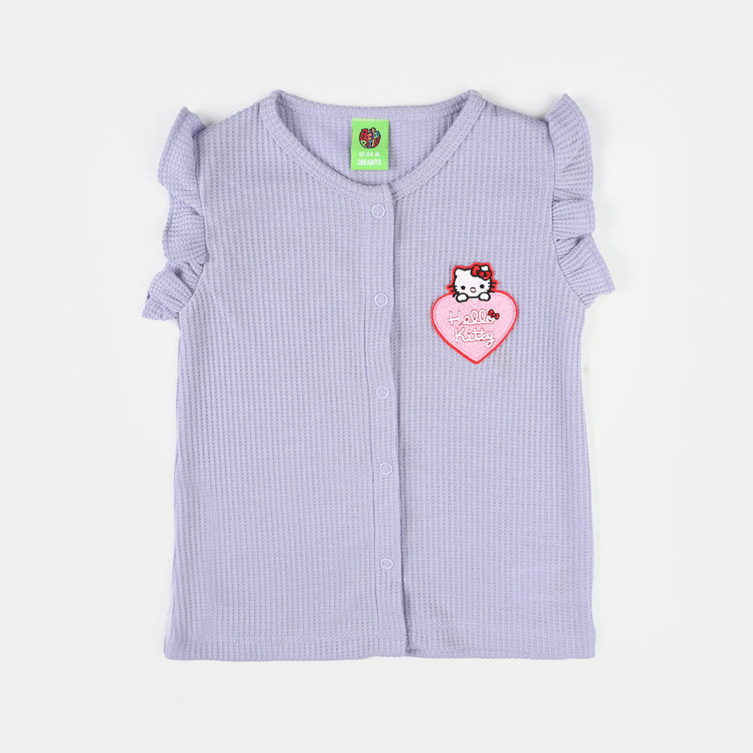Infant Girls Thermal Knitted Suit - Purple
