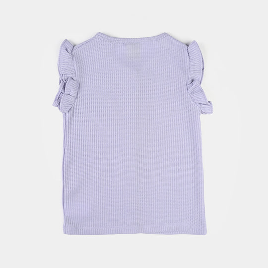Infant Girls Thermal Knitted Suit - Purple