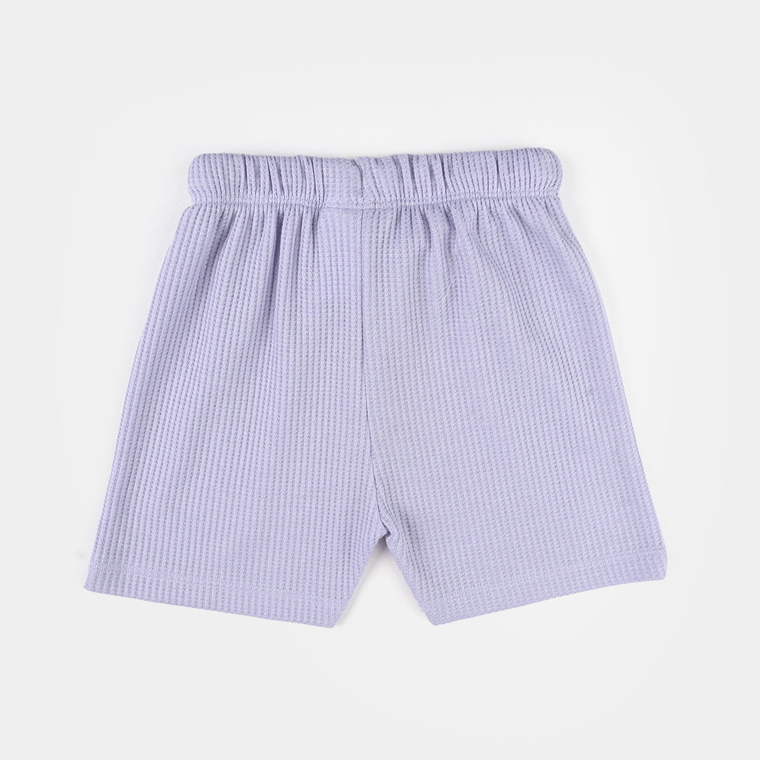 Infant Girls Thermal Knitted Suit - Purple
